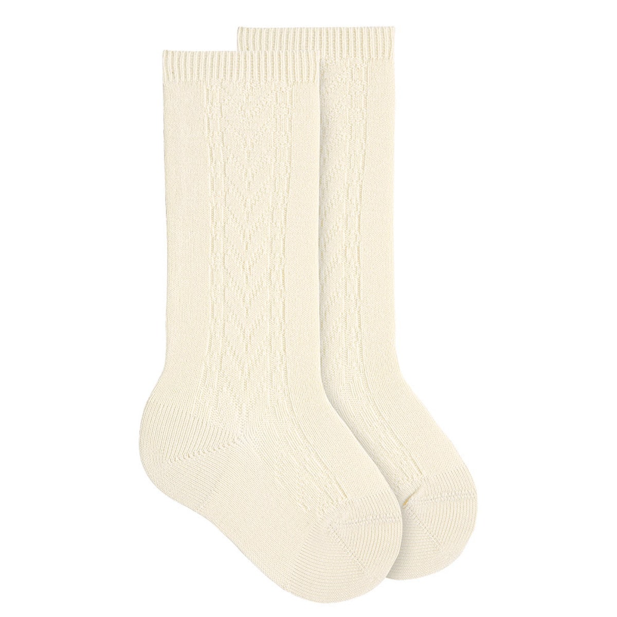 靴下 condor コンドル 子供 14.5～16cm サイド パターン ニーソックス （ 子ども用靴下 キッズ ソックス くつ下 くつした ハイソックス 丈夫 スペイン製 編み込み 14.5 15 15.5 16 cm ） 【カバ】