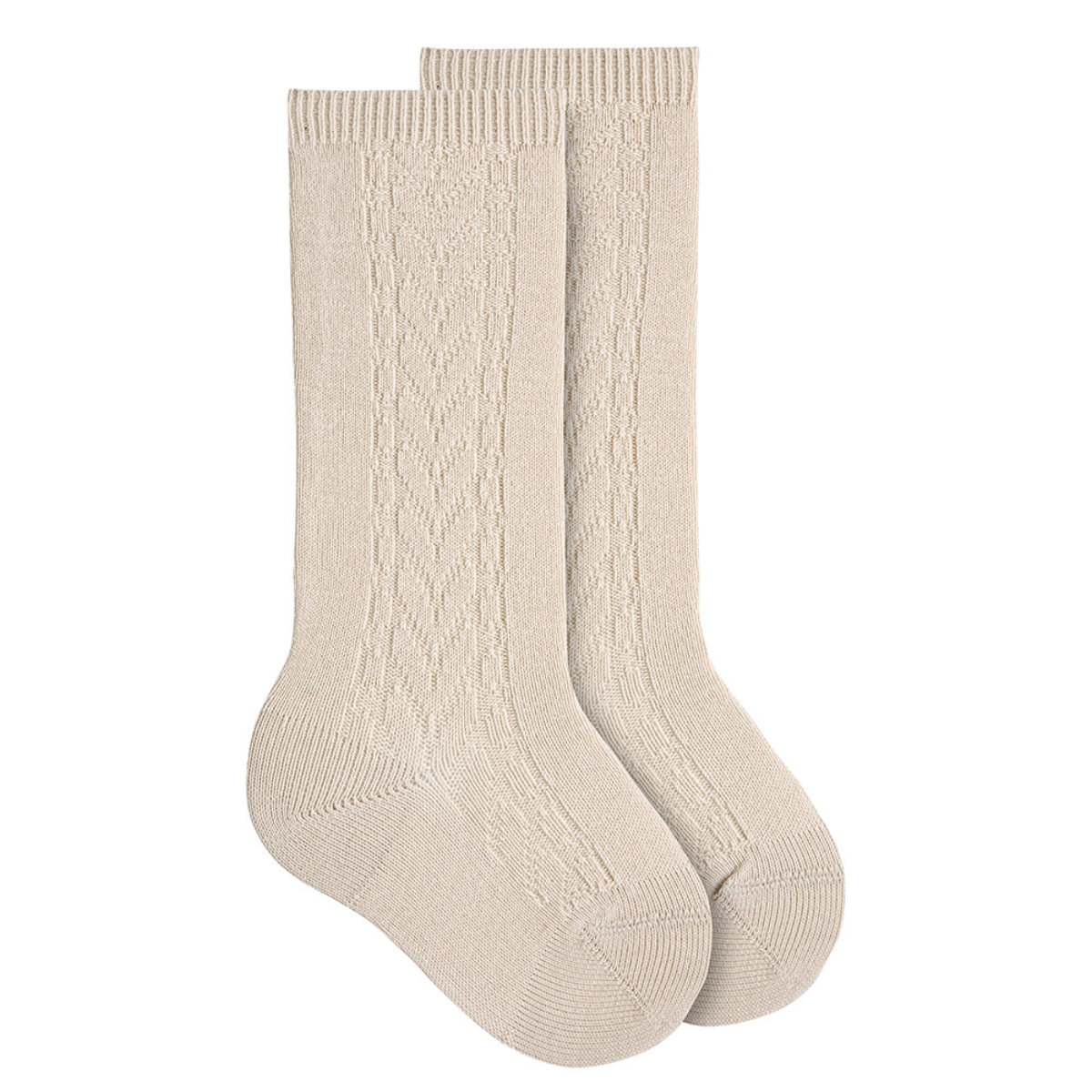 靴下 condor コンドル 子供 14.5～16cm サイド パターン ニーソックス （ 子ども用靴下 キッズ ソックス くつ下 くつした ハイソックス 丈夫 スペイン製 編み込み 14.5 15 15.5 16 cm ） 【リノ】