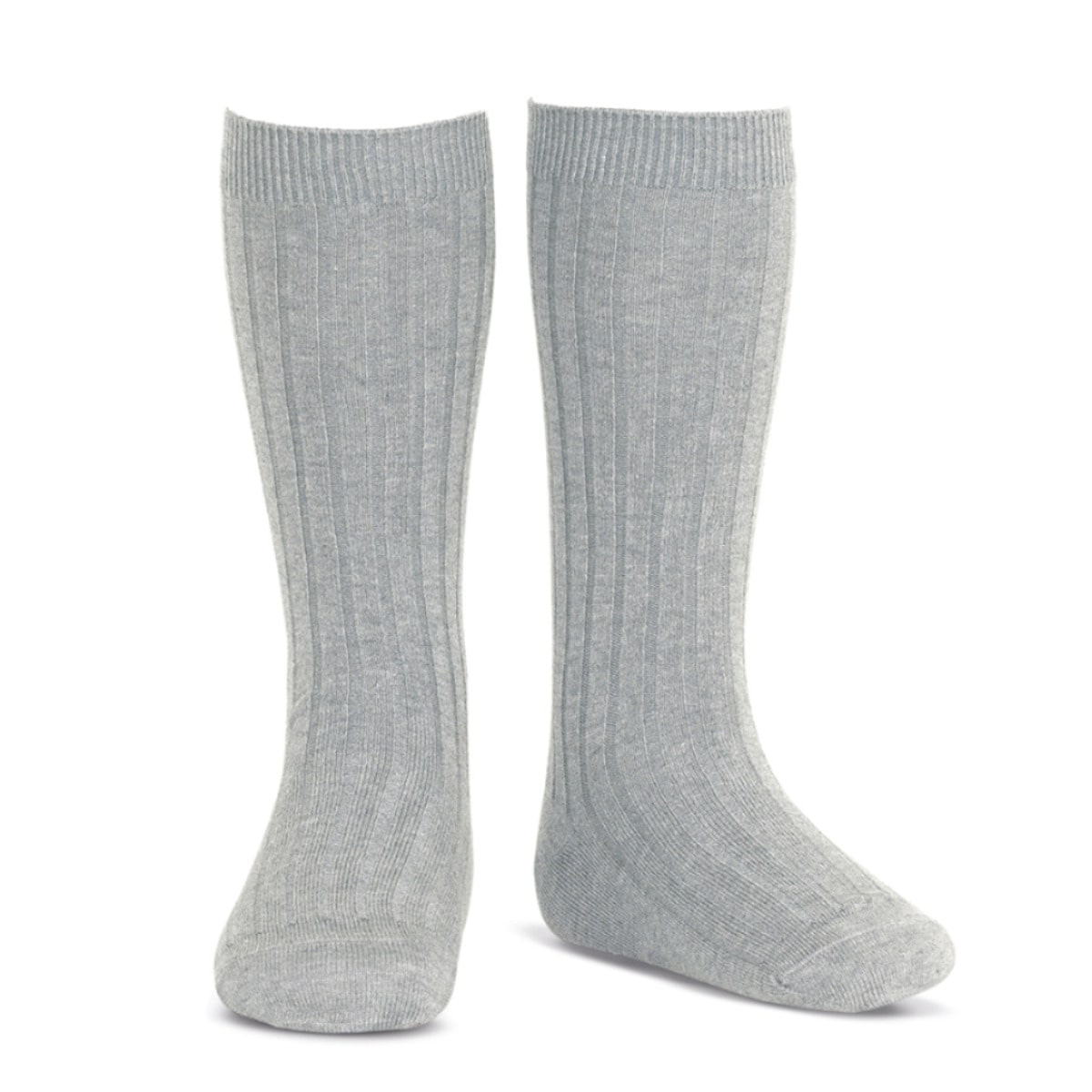 靴下 condor コンドル レディース 24.5～26.5cm ベーシック リブ ニーハイソックス （ ソックス くつ下 くつした コットン 大人 丈夫 ハイソックス スペイン製 手触り 滑らか 無地 女性 おしゃれ 24.5cm 25cm 25.5 cm ） 【アルミノ 14】