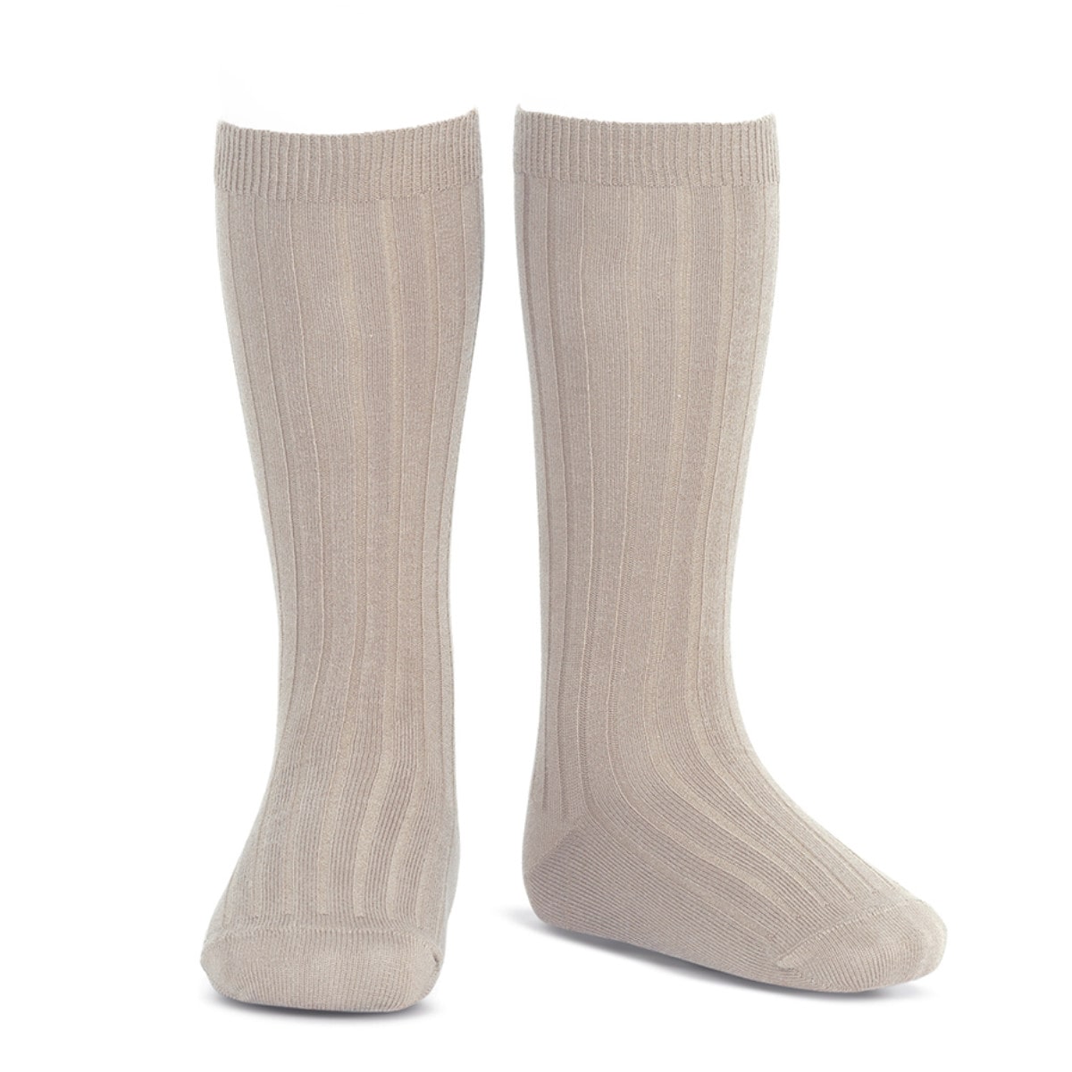 靴下 condor コンドル レディース 24.5～26.5cm ベーシック リブ ニーハイソックス （ ソックス くつ下 くつした コットン 大人 丈夫 ハイソックス スペイン製 手触り 滑らか 無地 女性 おしゃれ 24.5cm 25cm 25.5 cm ） 【ピエドラ 14】