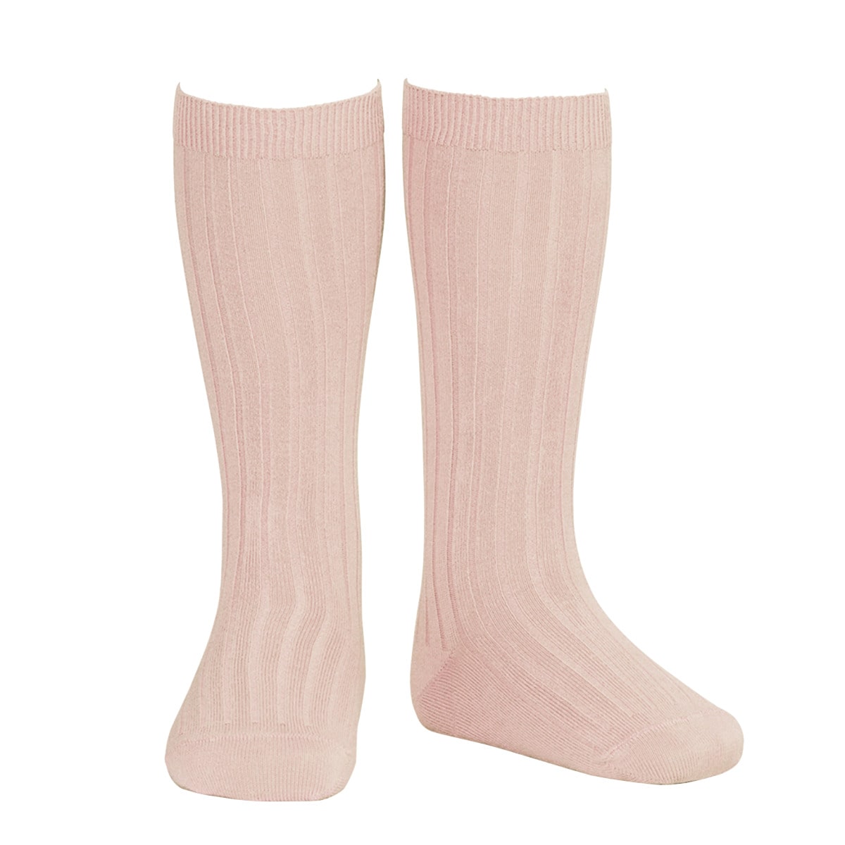 靴下 condor コンドル レディース 24.5～26.5cm ベーシック リブ ニーハイソックス （ ソックス くつ下 くつした コットン 大人 丈夫 ハイソックス スペイン製 手触り 滑らか 無地 女性 おしゃれ 24.5cm 25cm 25.5 cm ） 【ロサエンポルバード 14】