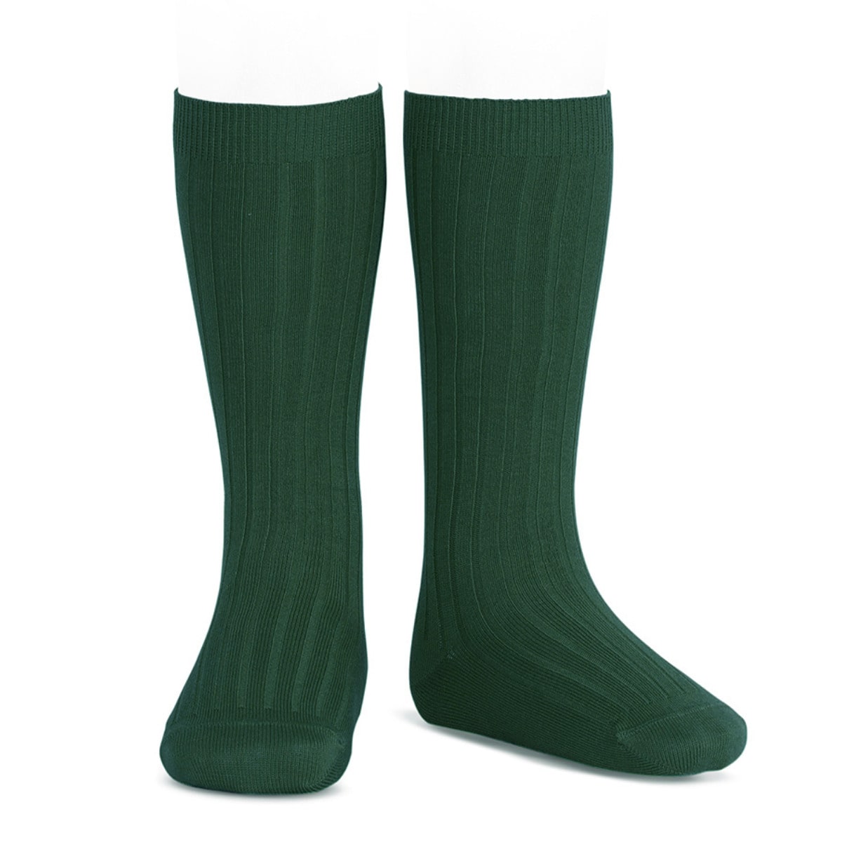 靴下 condor コンドル レディース 24.5～26.5cm ベーシック リブ ニーハイソックス （ ソックス くつ下 くつした コットン 大人 丈夫 ハイソックス スペイン製 手触り 滑らか 無地 女性 おしゃれ 24.5cm 25cm 25.5 cm ） 【ベルデボテジャ 12】