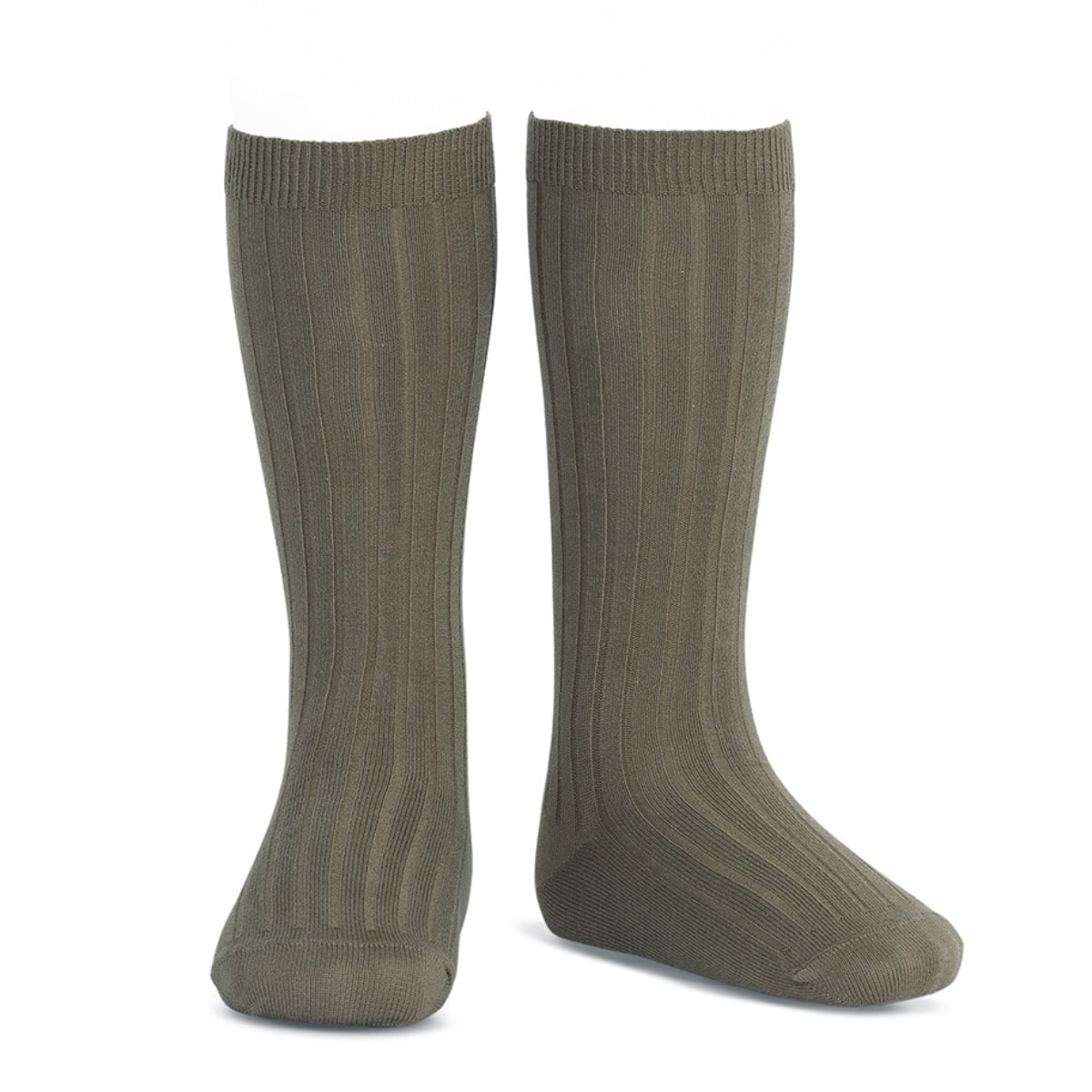 靴下 condor コンドル レディース 24.5～26.5cm ベーシック リブ ニーハイソックス （ ソックス くつ下 くつした コットン 大人 丈夫 ハイソックス スペイン製 手触り 滑らか 無地 女性 おしゃれ 24.5cm 25cm 25.5 cm ） 【ヴィソン 12】