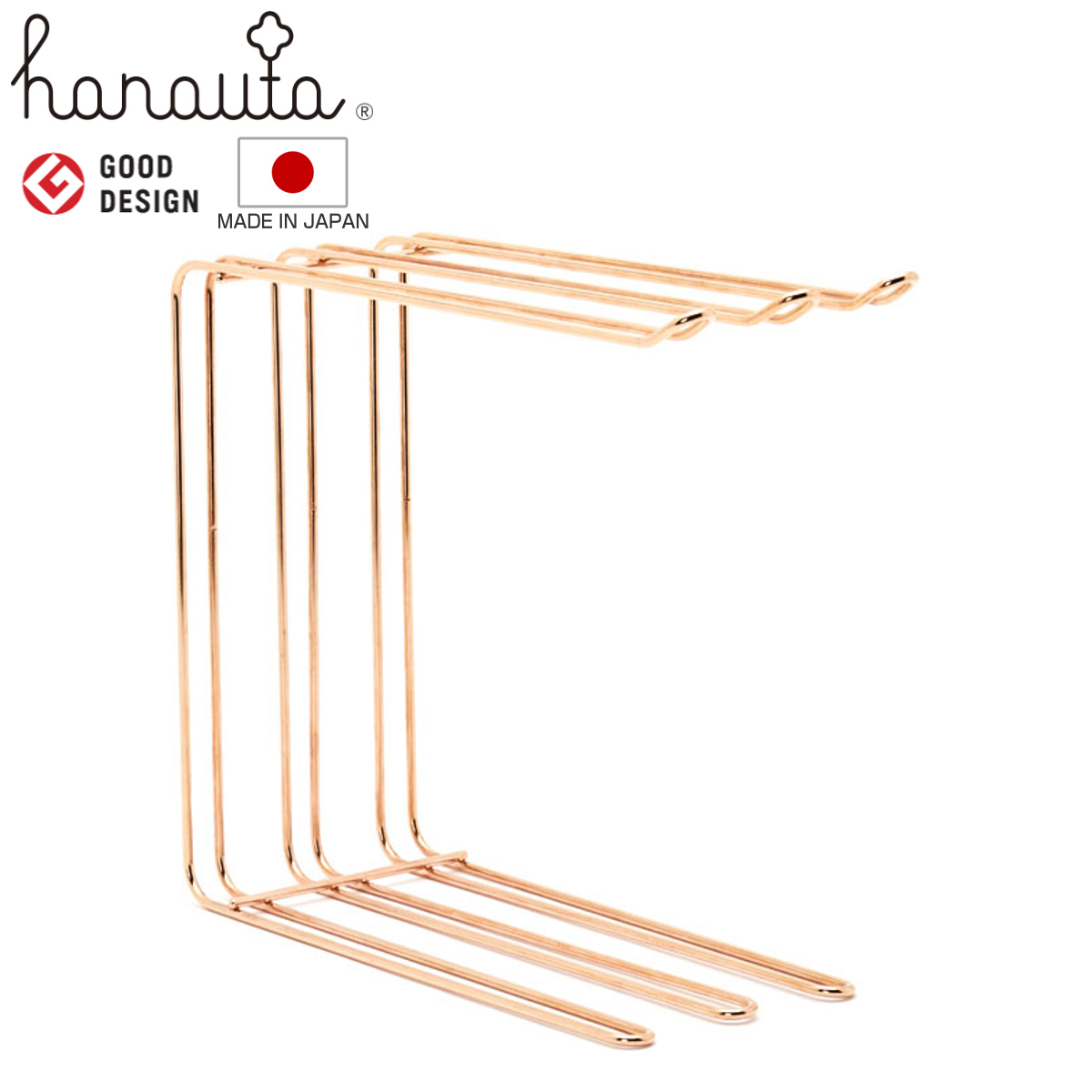 ふきん掛け キッチンハンガー hanauta ハナウタ ローズゴールド （ 布巾掛け ふきんスタンド ステンレス 日本製 コの字型 置き型 ふきんハンガー 乾燥 干す まな板 俎板スタンド ボトルスタンド ペットボトル ）
