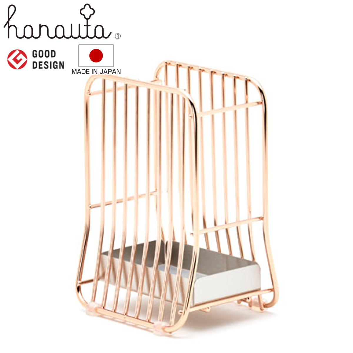 キッチン ツールスタンド S hanauta ハナウタ ローズゴールド （ キッチンツールスタンド カトラリースタンド ステンレス 収納 日本製 キッチンツール立て ラック 立てる キッチンツールホルダー サビにくい ）
