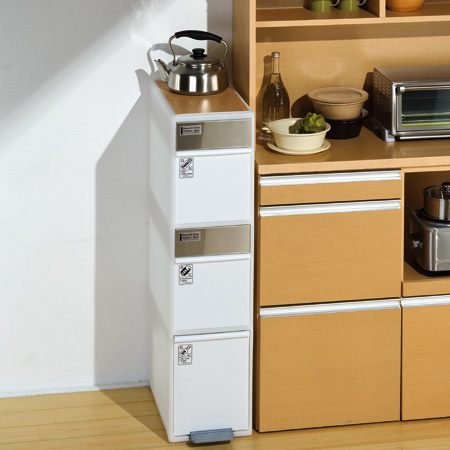 ゴミ箱 ごみ箱 分別ゴミ箱 分別スイングステーションワイド ウッドトップ 3段 （ 分別 くずかご キッチン ダストボックス ダストBOX ）