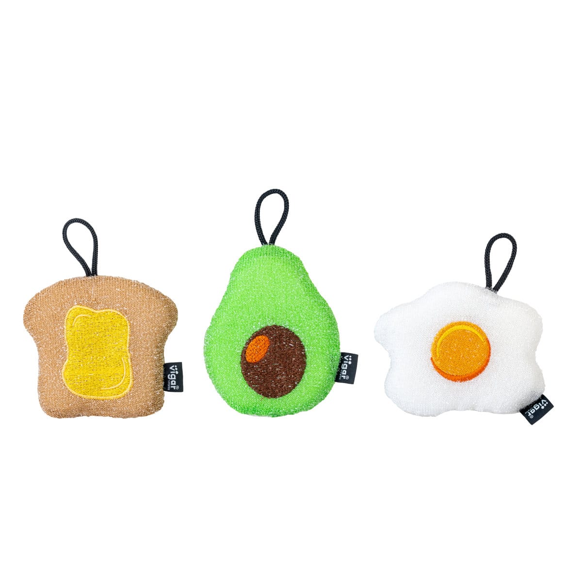 スポンジ Vigar 3個入り （ ヴィガール キッチンスポンジ 食器用スポンジ キッチン サイザル セルロース 丈夫 台所用スポンジ クリーナー 食器用 食器洗い 皿洗い ） 【ブレックファースト】