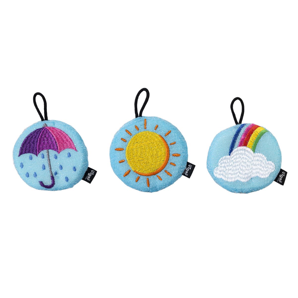 スポンジ Vigar 3個入り （ ヴィガール キッチンスポンジ 食器用スポンジ キッチン サイザル セルロース 丈夫 台所用スポンジ クリーナー 食器用 食器洗い 皿洗い ） 【ウェザー】