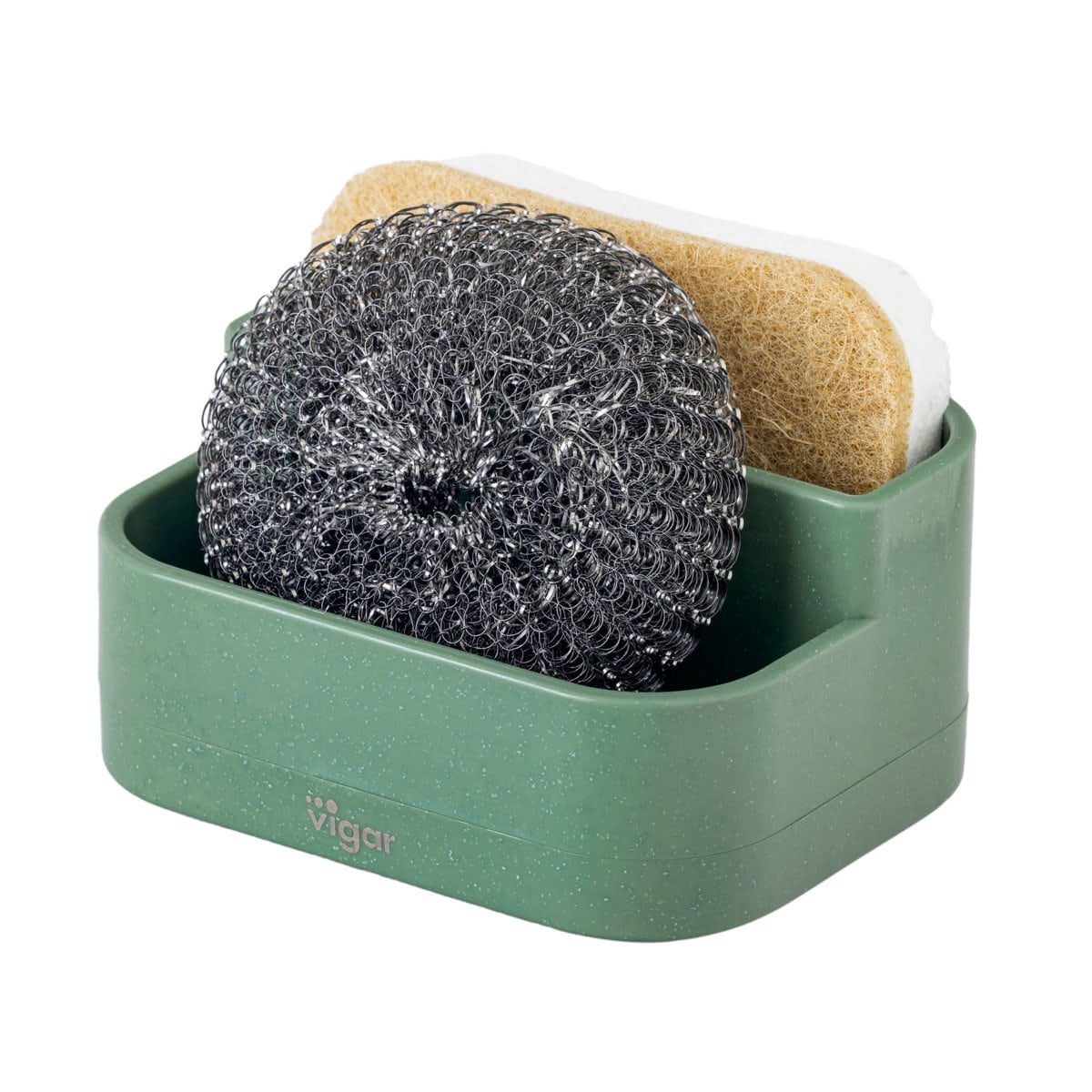 スポンジラック Vigar レンゴ Wスポンジホルダー （ ヴィガール スポンジホルダー 2段 スポンジ置き スポンジ収納 スポンジ たわし 置き シンクラック キッチン収納 たわし置き ） 【GREEN】