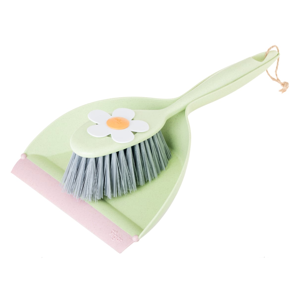 ほうき ちりとり Vigar フローガニック ハンディセット （ ヴィガール 掃除 ホウキ コンパクト かわいい 箒 ミニほうき 卓上 お花 卓上ほうき チリトリ 小さい ミニ ちり取り 塵取り デスク 机 おしゃれ ）
