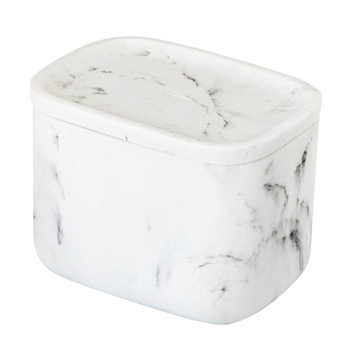 収納ケース Vigar ゼンス レクタングル バスルームコンテナ （ ヴィガール 収納 小物 コットン ケース ふた付 長方形 容器 保管 綿棒 コスメ サニタリー シンプル 洗面用品 おしゃれ ）