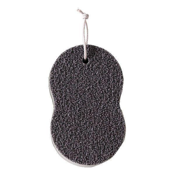 marna マーナ 水垢とりスポンジ W179 （ お風呂スポンジ お風呂 掃除用 スポンジ 水だけ 水あか お風呂掃除 グリーン グレー 湯垢 バス 風呂掃除 吊るして収納 2面式 日本製 おしゃれ ） 【グレー】