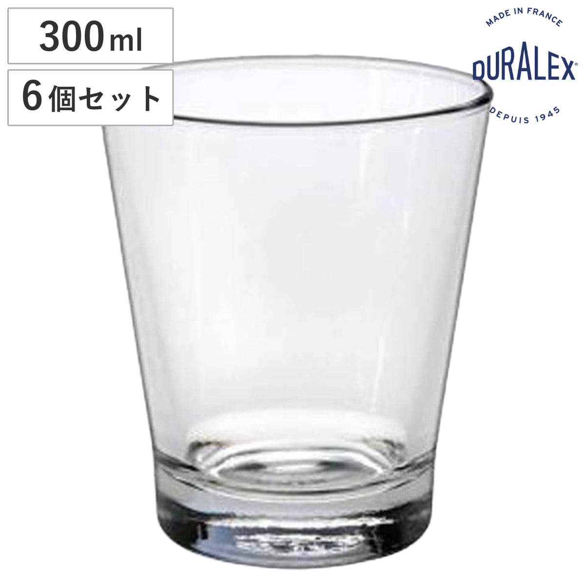 DURALEX デュラレックス グラス ピュア 300cc （ Pure 300ml 6個セット 食洗機対応 電子レンジ対応 全面物理強化ガラス コップ タンブラー 食器 丈夫 シンプル クリア 透明 洋食器 おしゃれ ）