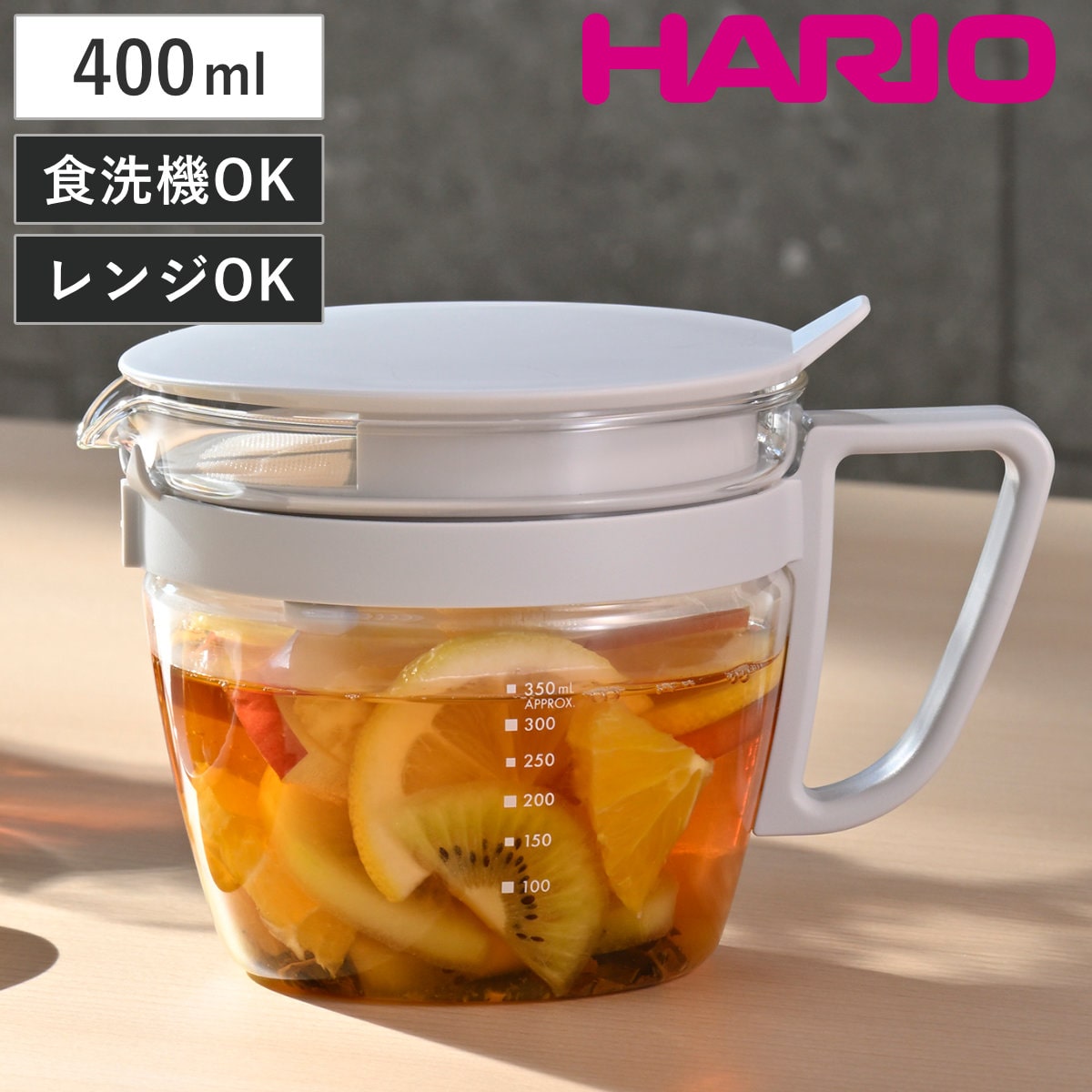 HARIO ハリオ ポット お手軽ティーポット マルティ （ ティーポット 急須 ハーブティー お茶 緑茶 紅茶 400ml 耐熱ガラス 日本製 お洒落 シンプル カフェ気分 ）
