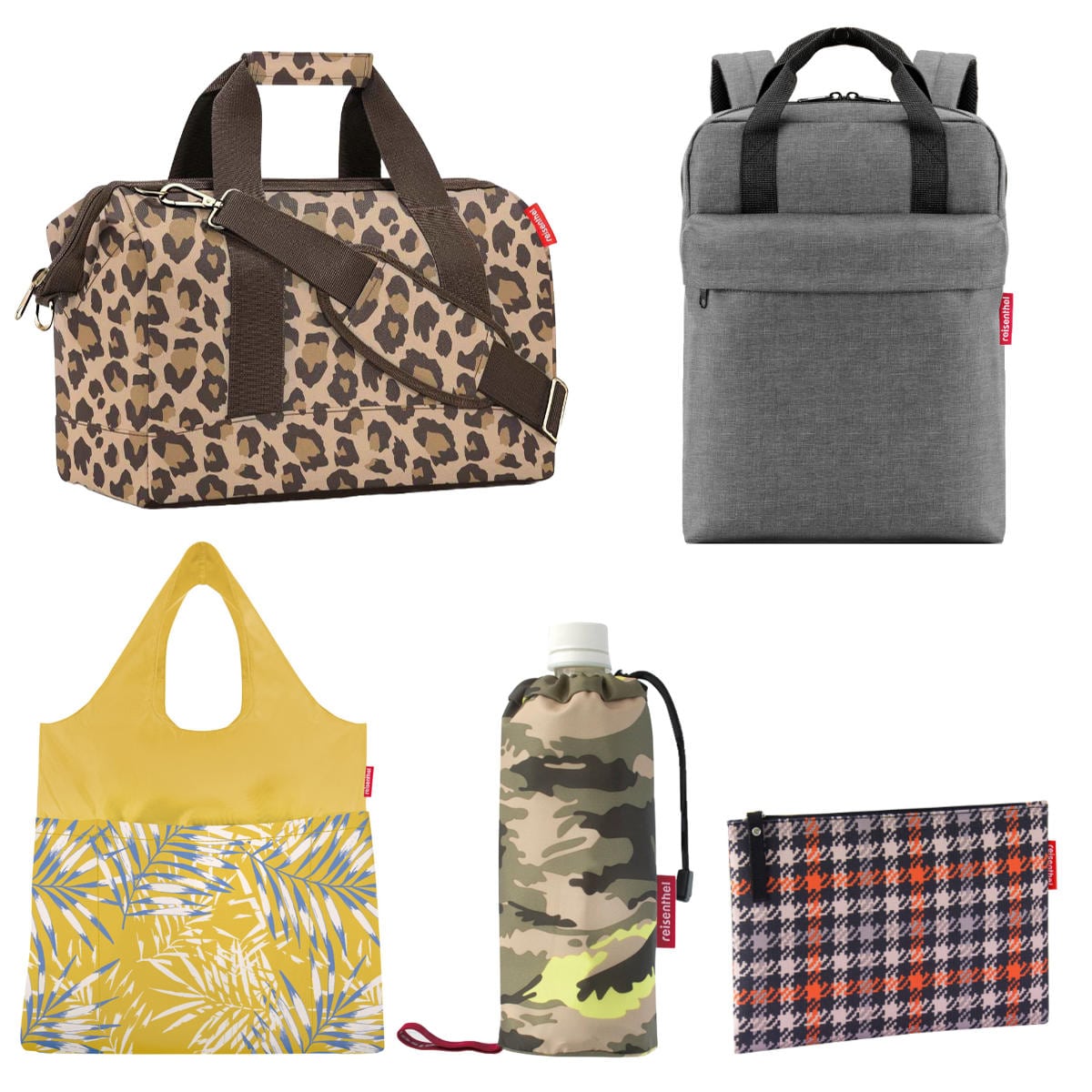 【福袋】ボストンバッグ reisenthel お出かけ5点セット （ ライゼンタール 5点セット リュック エコバッグ ボトルホルダー ポーチ バッグ レディース トラベルバッグ 旅行 ボトルケース ケース お買い物バッグ リュックサック ） 【B】