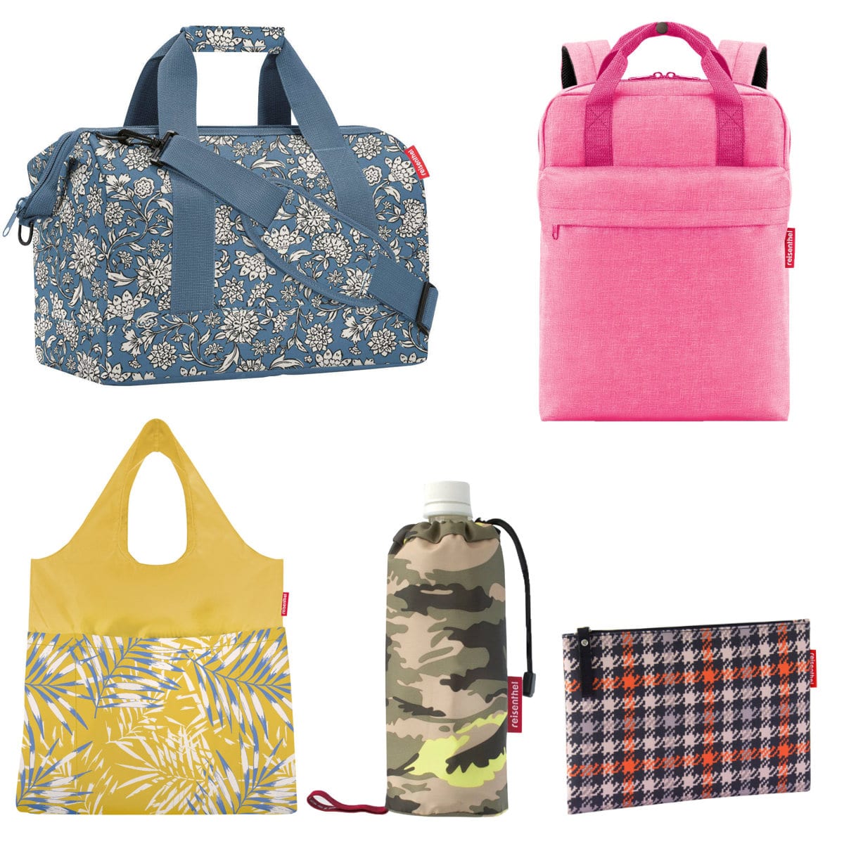 【福袋】ボストンバッグ reisenthel お出かけ5点セット （ ライゼンタール 5点セット リュック エコバッグ ボトルホルダー ポーチ バッグ レディース トラベルバッグ 旅行 ボトルケース ケース お買い物バッグ リュックサック ） 【C】
