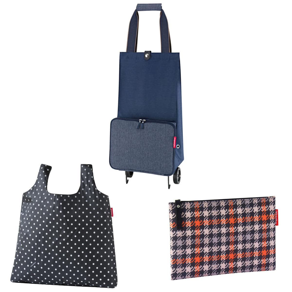【福袋】ショッピングカート reisenthel お出かけ3点セット （ ライゼンタール 3点セット 買い物カート ポーチ エコバッグ レディース 折りたたみ 撥水加工 大容量 旅行 ショッピング レジャー トラベル用品 ） 【B】