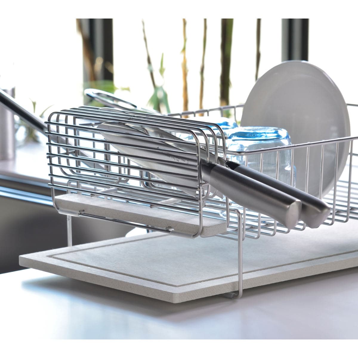 ビーワーススタイル KAWAKI 包丁スタンド ( 珪藻土 ステンレス 日本製 包丁立て 包丁差し ナイフスタンド 包丁たて 包丁ケース 包丁収納 ナイフケース 包丁入れ ナイフブロック 包丁 スタンド )