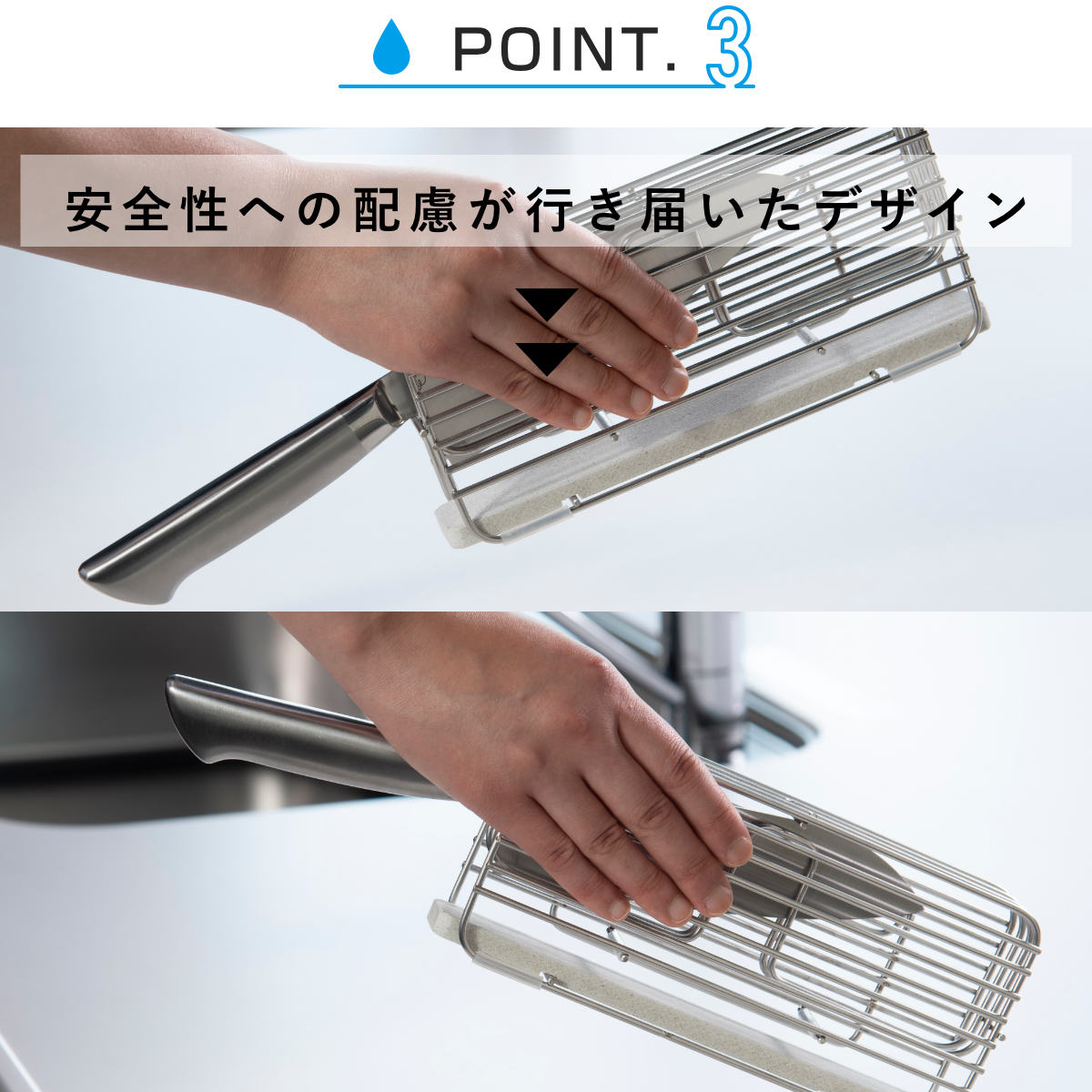 ビーワーススタイル KAWAKI 包丁スタンド ( 珪藻土 ステンレス 日本製 包丁立て 包丁差し ナイフスタンド 包丁たて 包丁ケース 包丁収納 ナイフケース 包丁入れ ナイフブロック 包丁 スタンド )