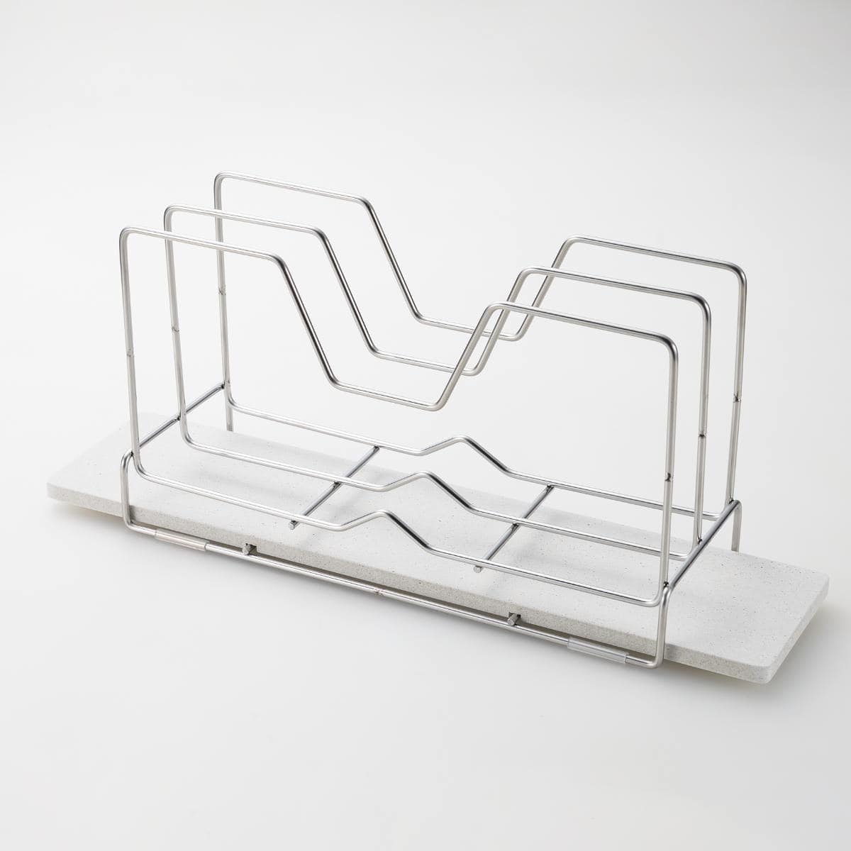 ビーワーススタイル KAWAKI まな板スタンド ( 水切りラック シンク上 ステンレス 珪藻土 日本製 鍋蓋スタンド まな板立て まな板置き まな板用スタンド 鍋蓋立て まな板ホルダー まな板収納 珪藻土トレー )