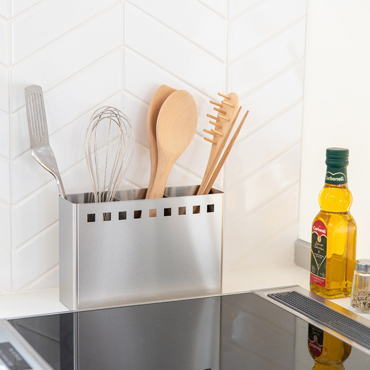 キッチンツールスタンド ワイド bws SELECTION ( 日本製 ステンレス ビーワースセレクション ツールスタンド キッチンスタンド 調理道具立て キッチンツール立て カトラリースタンド ステンレス製 )