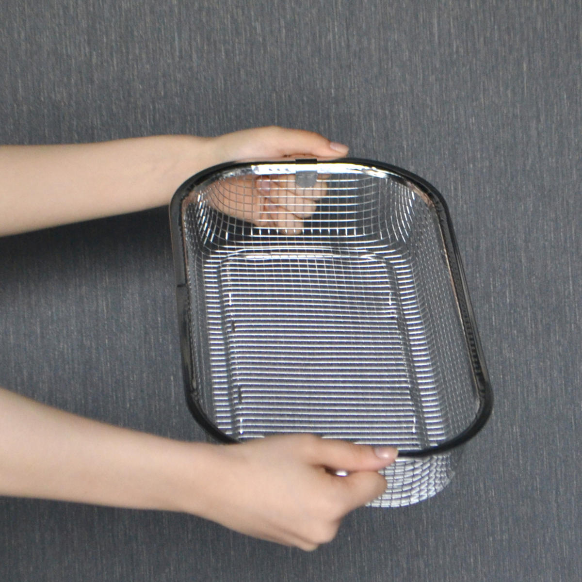 ビーワーススタイル すっきり暮らす水切りかご 浅型 ( 水切りラック 日本製 ステンレス 水切りかご 水切りカゴ 水切り シンク上 燕三条 食洗機対応 水切りバスケット 水切り籠 ざる ザル コンパクト スリム )