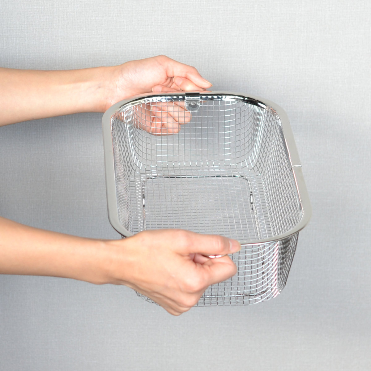 ビーワーススタイル すっきり暮らす水切りかご 深型 ( 水切りラック 日本製 ステンレス 水切りかご 水切りカゴ シンク上 水切り 燕三条 食洗機対応 水切りバスケット ざる ザル コンパクト スリム 水切り籠 )