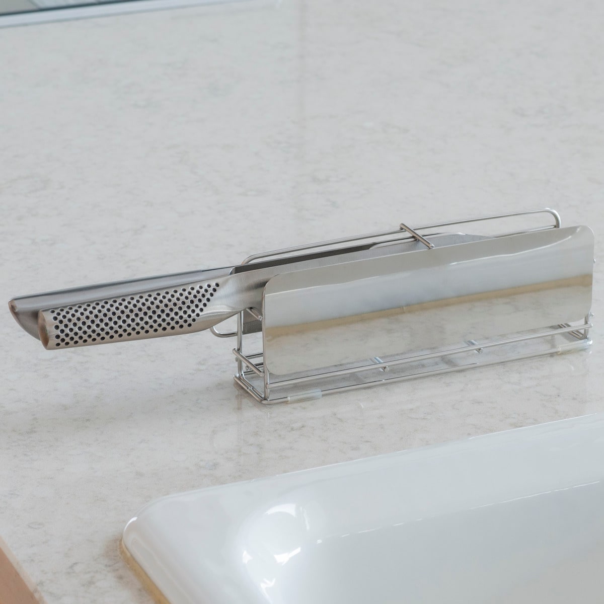 ビーワーススタイル すっきり暮らす 包丁スタンド ( 包丁差し 包丁ホルダー 包丁立て 日本製 ステンレス 食洗機対応 ほうちょう立て 横置き 燕三条産 オールステンレス 収納 包丁収納 ナイフスタンド カバー )