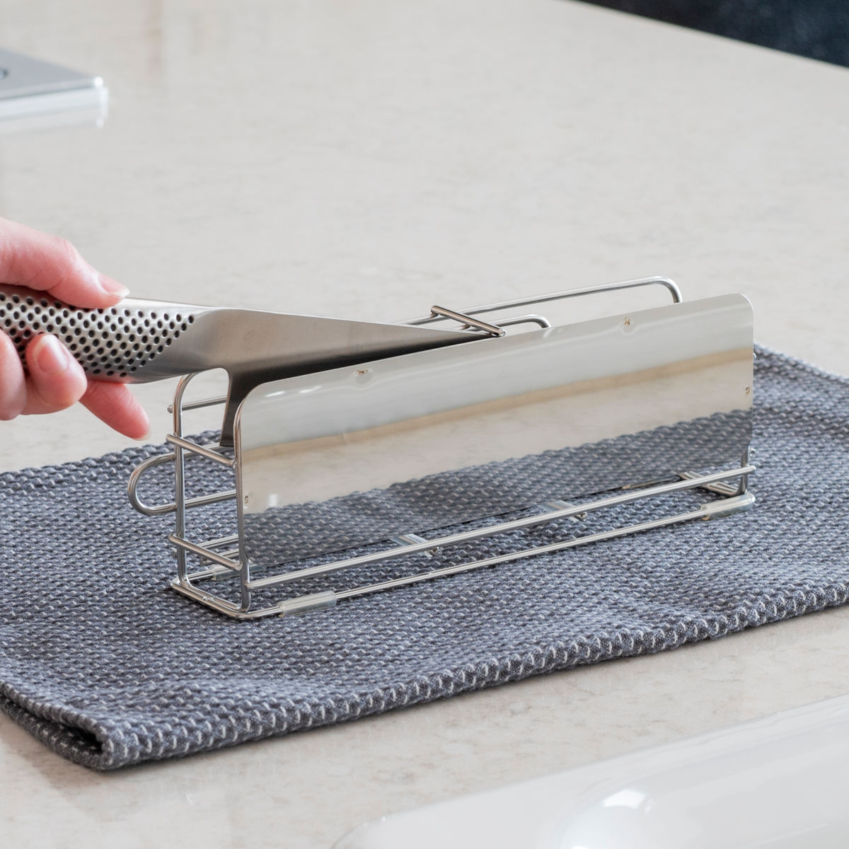 ビーワーススタイル すっきり暮らす 包丁スタンド ( 包丁差し 包丁ホルダー 包丁立て 日本製 ステンレス 食洗機対応 ほうちょう立て 横置き 燕三条産 オールステンレス 収納 包丁収納 ナイフスタンド カバー )