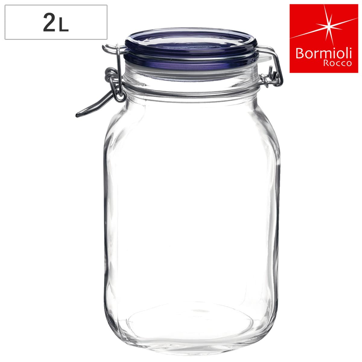 Bormioli Rocco ボルミオリ・ロッコ 保存瓶 フィド BL 2000cc ( ガラス 保存容器 ガラス瓶 梅酒瓶 2L 梅酒ビン 梅ジュース 果実酒 パスタ シリアル 乾物 パッキン付き ピクルス おしゃれ )