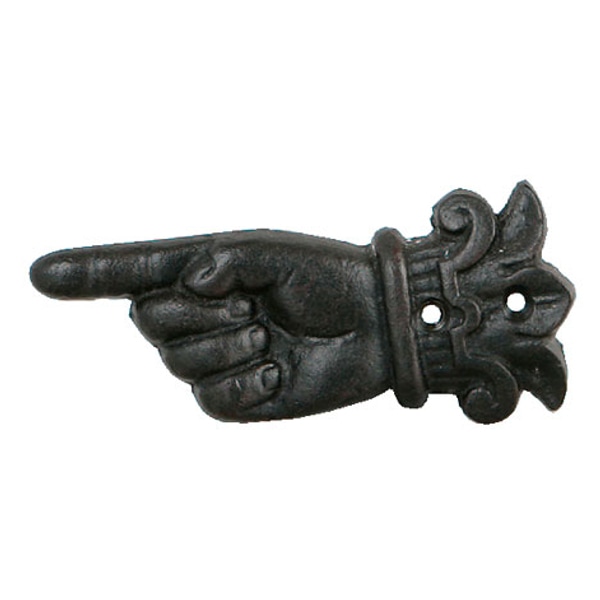 サインプレート 左 ダルトン DULTON アイアン 指 ( アイアンプレート ドアプレート ドアサイン 方向 向き 表示 ピクトサイン ガーデン インテリア 雑貨 おしゃれ 案内 レトロ アンティーク風 )