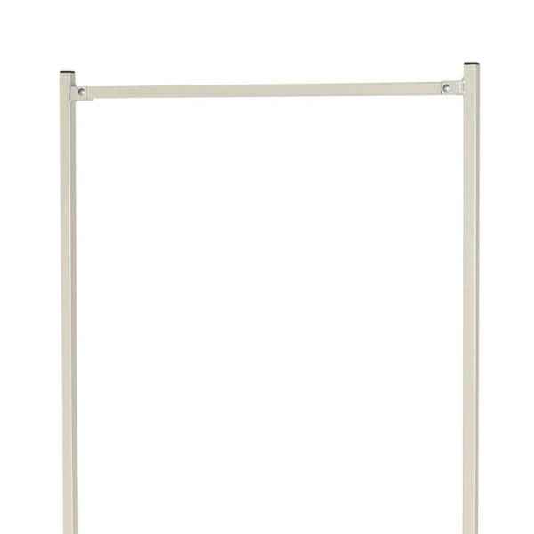 ランドリーワゴン ランドリーカートウィズポールラック アイボリー ダルトン DULTON ランドリーバスケット 洗濯 ワゴン ( 脱衣かご 洗濯物入れ ワイヤー 物干し 室内 洗濯カゴ ワイヤーバスケット 1段 四角 キャスター )