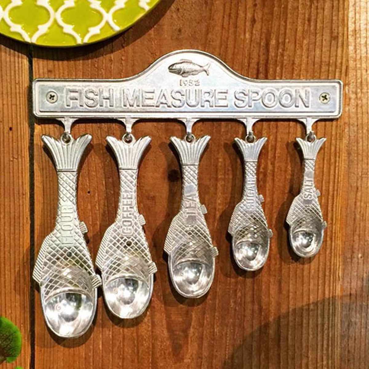 ダルトン 計量スプーン 5ml シュガー フィッシュメジャースプーン ( DULTON メジャースプーン 計量用スプーン 計量器具 小さじスプーン スプーン カトラリー スパイススプーン アルミ製 壁掛け キッチングッズ 砂糖 さとう )