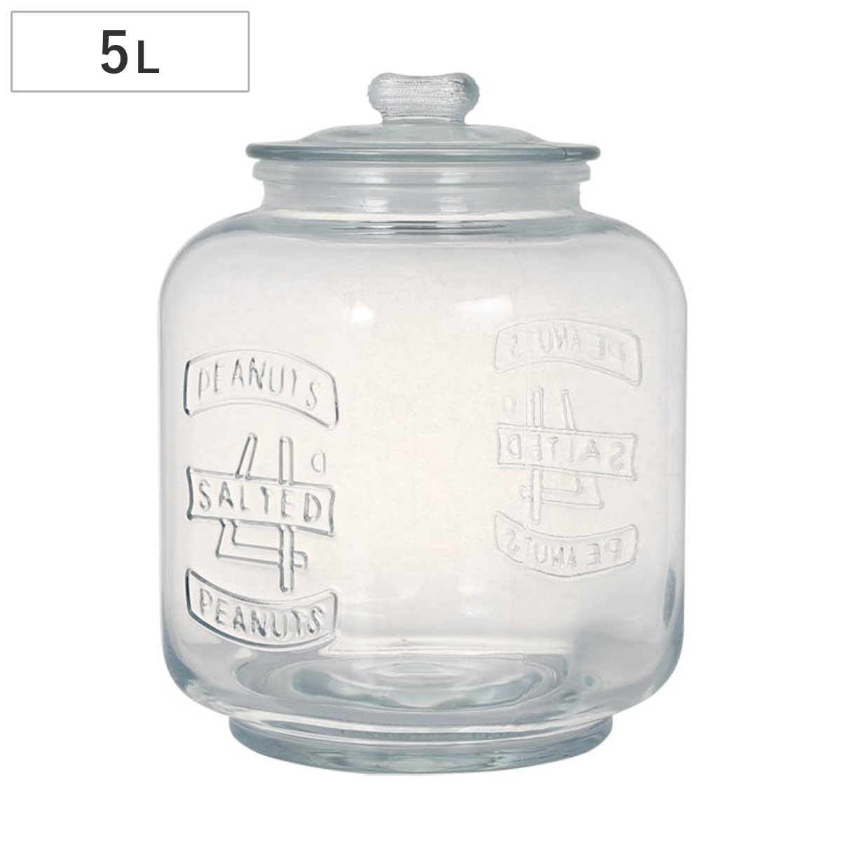 保存容器 ガラス ダルトン GLASS COOKIE JAR 5L クッキージャー ( DULTON キャニスター ガラス瓶 米びつ ガラスジャー 密閉 蓋付き ガラスポット ガラス容器 ストック ペットフード パスタ お米 保存 クリア )