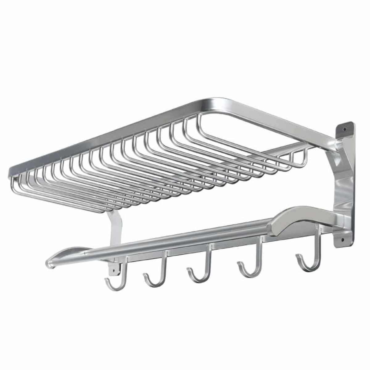 キッチンラック シンク上 ダルトン ALUMINUM WALL RACK キッチンツールラック ( DULTON シンクラック ウォールラック ワイヤーラック 調味料ラック 棚 マルチラック 浮かせる収納 壁面 キッチンツール 掛ける フック 壁掛け アルミ )