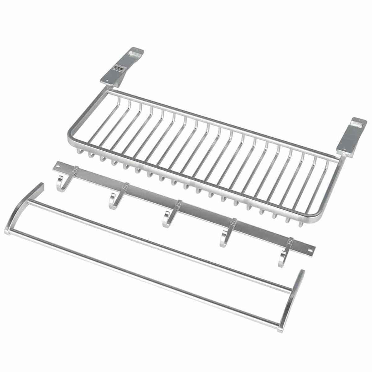 キッチンラック シンク上 ダルトン ALUMINUM WALL RACK キッチンツールラック ( DULTON シンクラック ウォールラック ワイヤーラック 調味料ラック 棚 マルチラック 浮かせる収納 壁面 キッチンツール 掛ける フック 壁掛け アルミ )