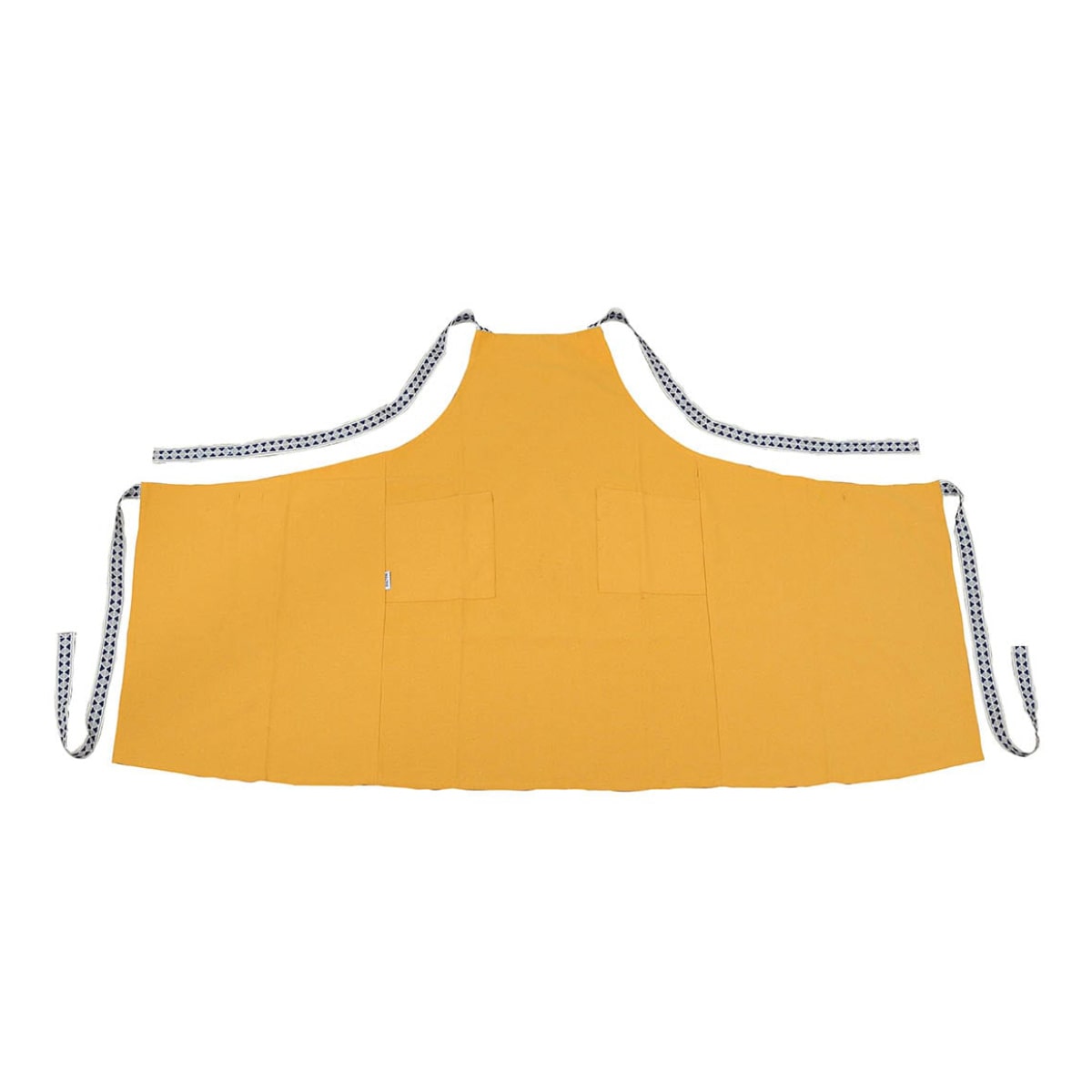 エプロン ダルトン APRON WITH RIBBON リボン チロリアン柄 ( DULTON キッチンエプロン 台所エプロン 胸当てエプロン ポケット付き 無地 おしゃれ 大人用 チロルリボン キッチン 調理 アウトドア カフェ ) 【イエロー】 イエロー