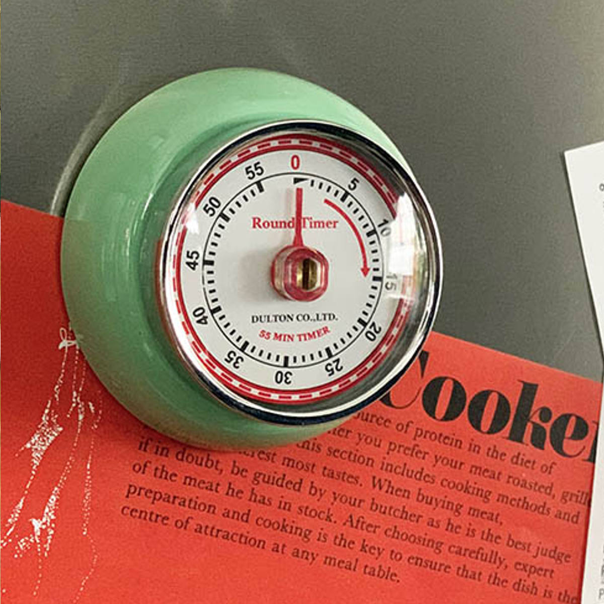 ダルトン DULTON キッチンタイマー マグネット付き ゼンマイ式 ( クッキングタイマー ダイヤルタイマー キッチンツール タイマー 手動 回転式 磁石 キッチン用品 キッチン雑貨 キッチン小物 台所用品 調理用品 調理雑貨 ) 【グレーグリーン】 グレーグリーン