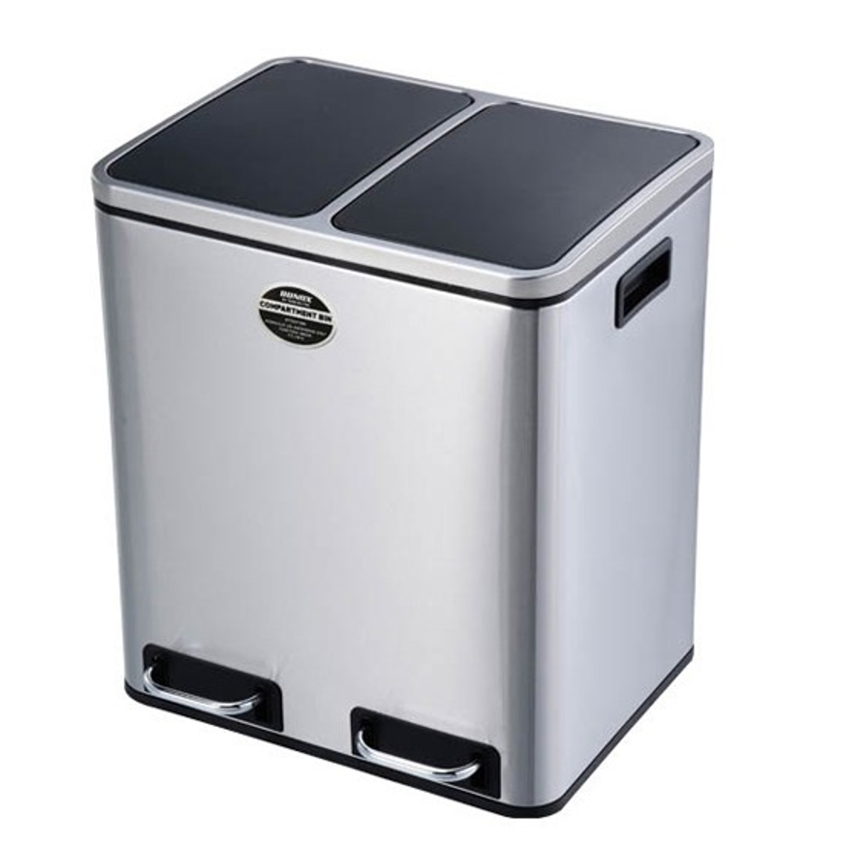 ダルトン DULTON ゴミ箱 コンパートメントビン 30L ステンレス ( 分別 ごみ箱 キッチン ステンレス製 ふた付き ペダル ごみばこ ダストボックス おしゃれ カウンター下 2分別 インナーボックス 30 リットル )