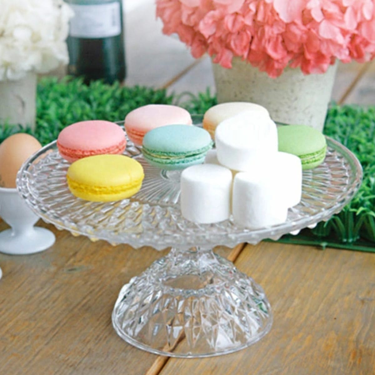 グラスコンポート L マカロン お菓子皿 食器 ガラス製 ( ダルトン DULTON ケーキスタンド 1段 アフタヌーンティー スタンド 皿 フードスタンド トレー プレート デザートスタンド 台 おしゃれ )