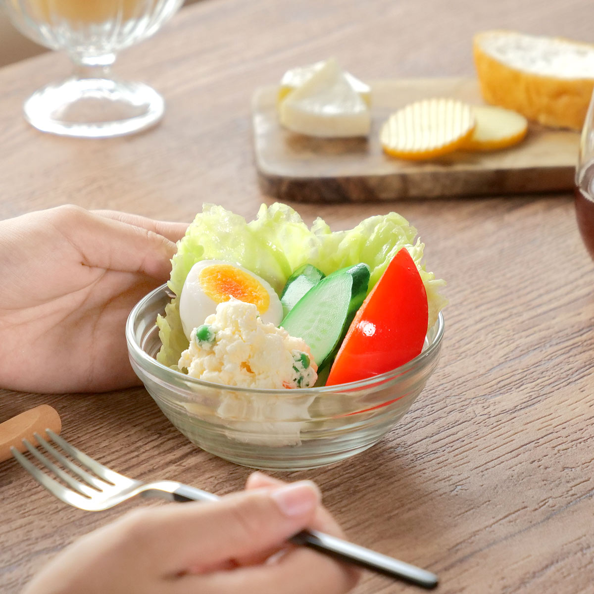 DURALEX デュラレックス リススタック ボウル 12cm 6個セット ( LYS STACK 食洗機対応 電子レンジ対応 強化ガラス サラダボウル 食器 ガラス ガラス製 サラダ フルーツ アイス 丈夫 シンプル 洋食器 おしゃれ )