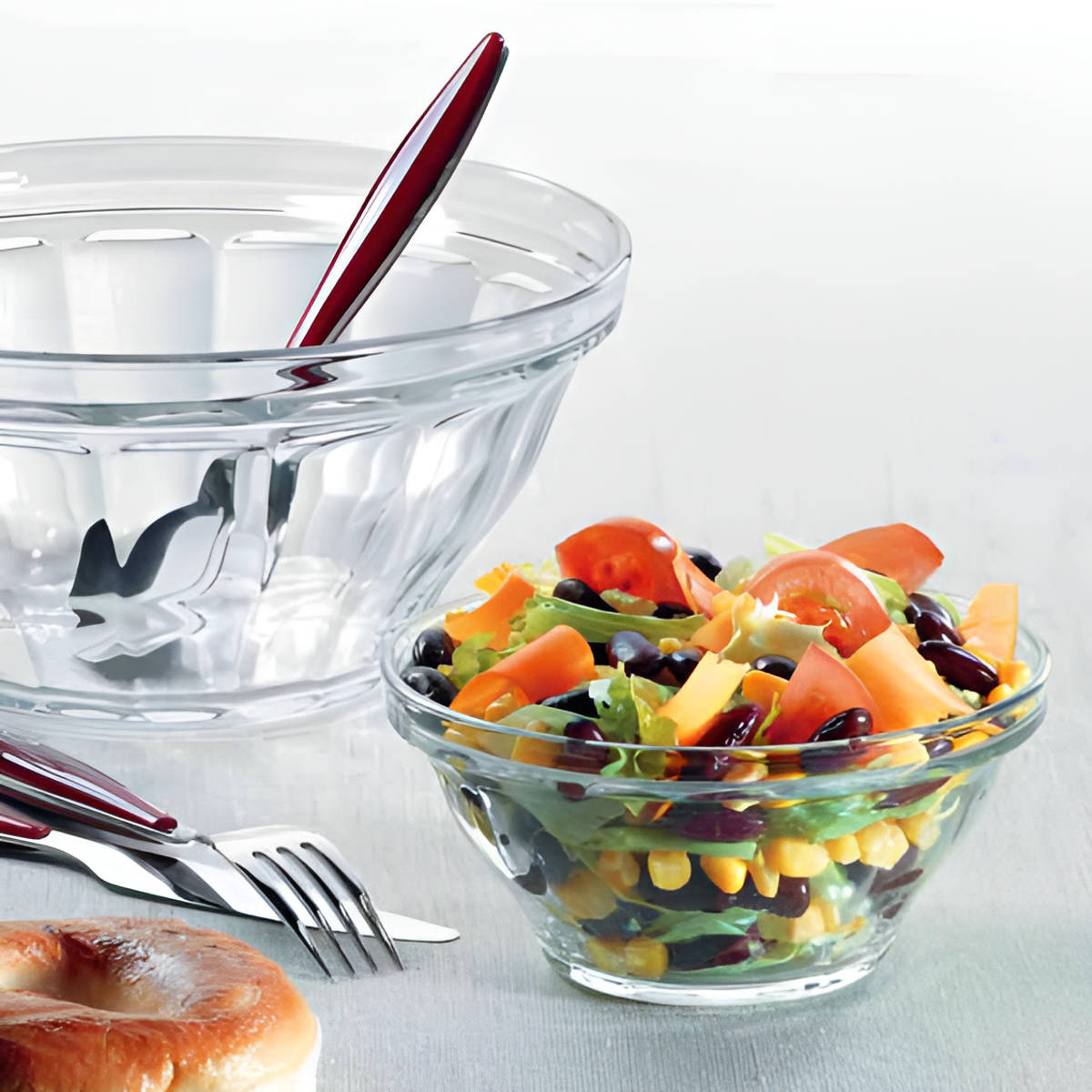 DURALEX デュラレックス ピカルディ ボウル 23cm ( PICARDIE 食洗機対応 電子レンジ対応 強化ガラス サラダボウル 食器 ガラス ガラス製 サラダ パスタ デザート フルーツ 丈夫 シンプル 洋食器 おしゃれ )