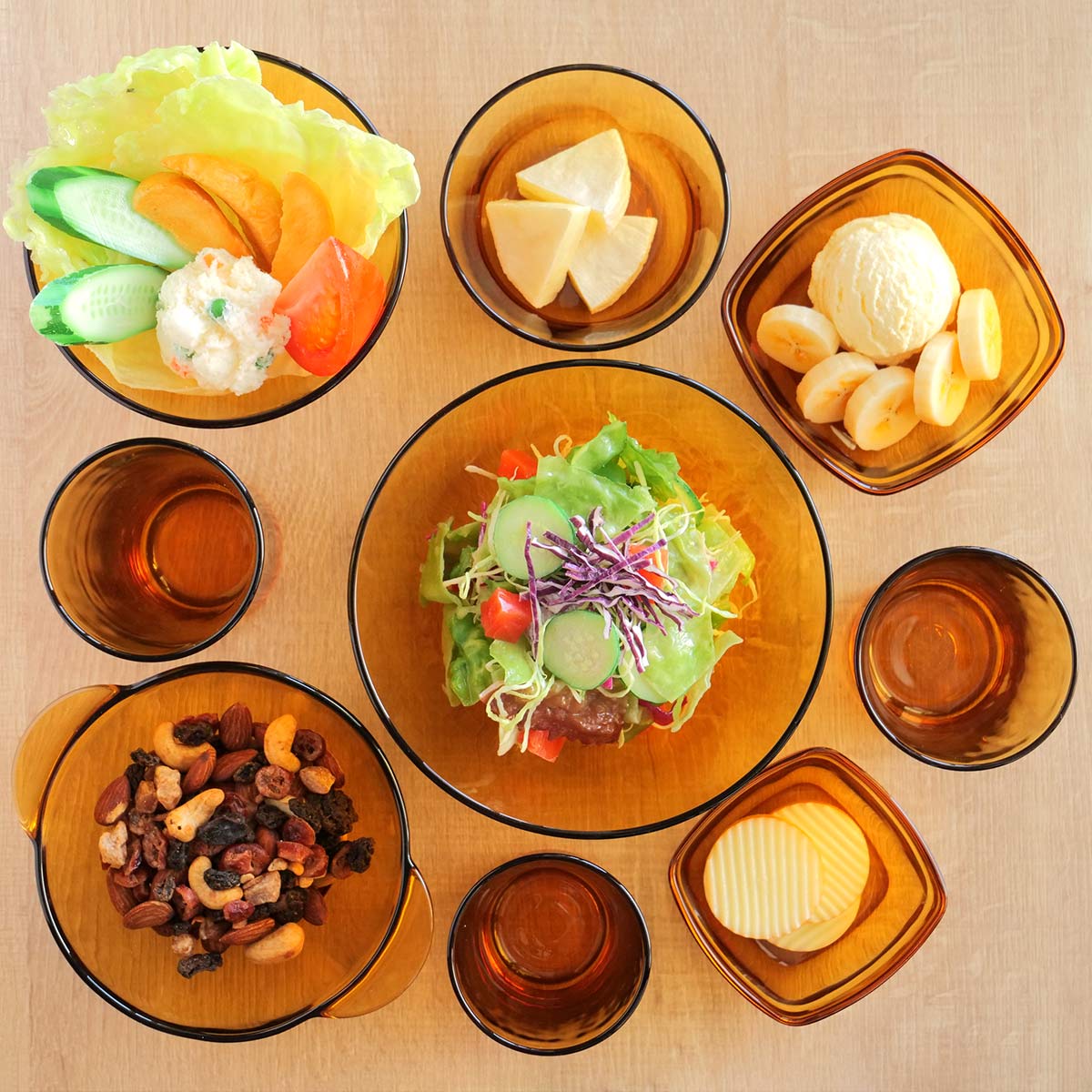 DURALEX デュラレックス アンバー ボウル 14cm ( AMBER 食洗機対応 電子レンジ対応 強化ガラス サラダボウル 食器 ガラス ガラス製 サラダ シリアル デザート スイーツ 丈夫 シンプル 洋食器 おしゃれ )