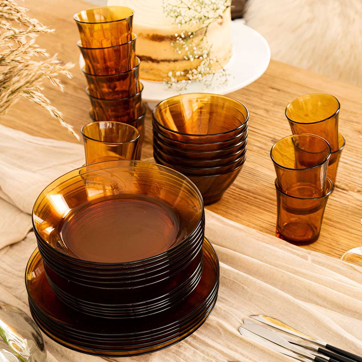 DURALEX デュラレックス アンバー ボウル 14cm 6個セット ( AMBER 食洗機対応 電子レンジ対応 強化ガラス サラダボウル 食器 ガラス ガラス製 サラダ シリアル 丈夫 シンプル 洋食器 おしゃれ )