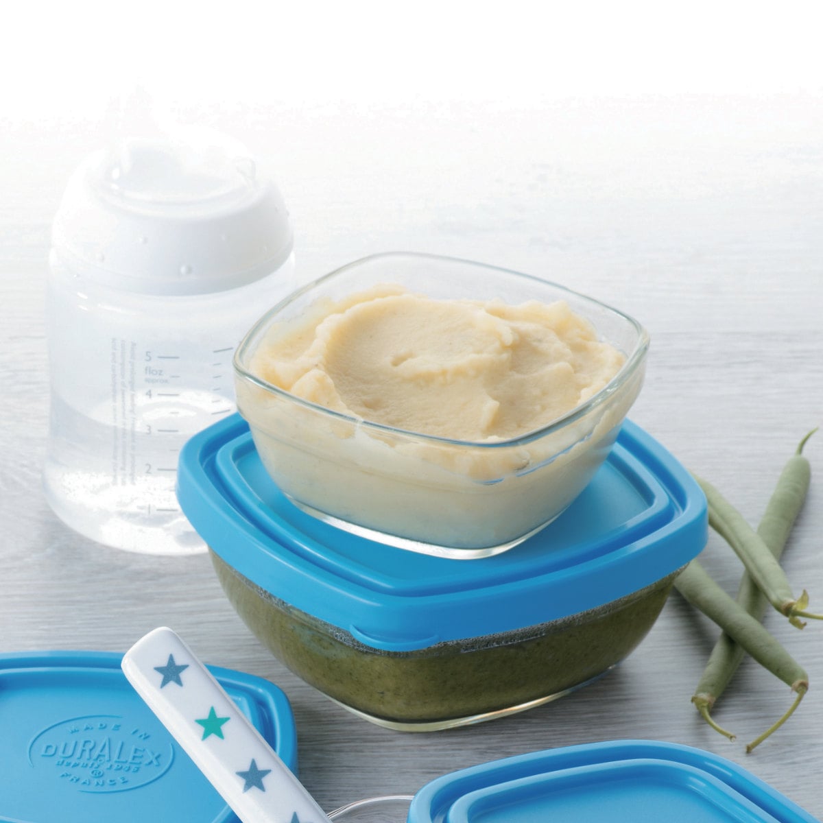 DURALEX デュラレックス カレボウル 300ml 蓋付き ( 保存容器 電子レンジ対応 食洗機対応 ガラス 強化ガラス スタッキング 角型 食品保存 ガラス製保存容器 作り置き ストッカー 中身が見える クリア )