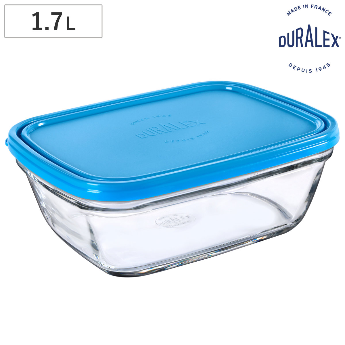 DURALEX デュラレックス カレボウル 1700cc 21cm フタ付き ( 食洗機対応 電子レンジ対応 ガラスボウル メイン料理 つくりおき ガラス食器 全面物理強化ガラス サラダ メイン 大きめ 耐熱性 1.7L )