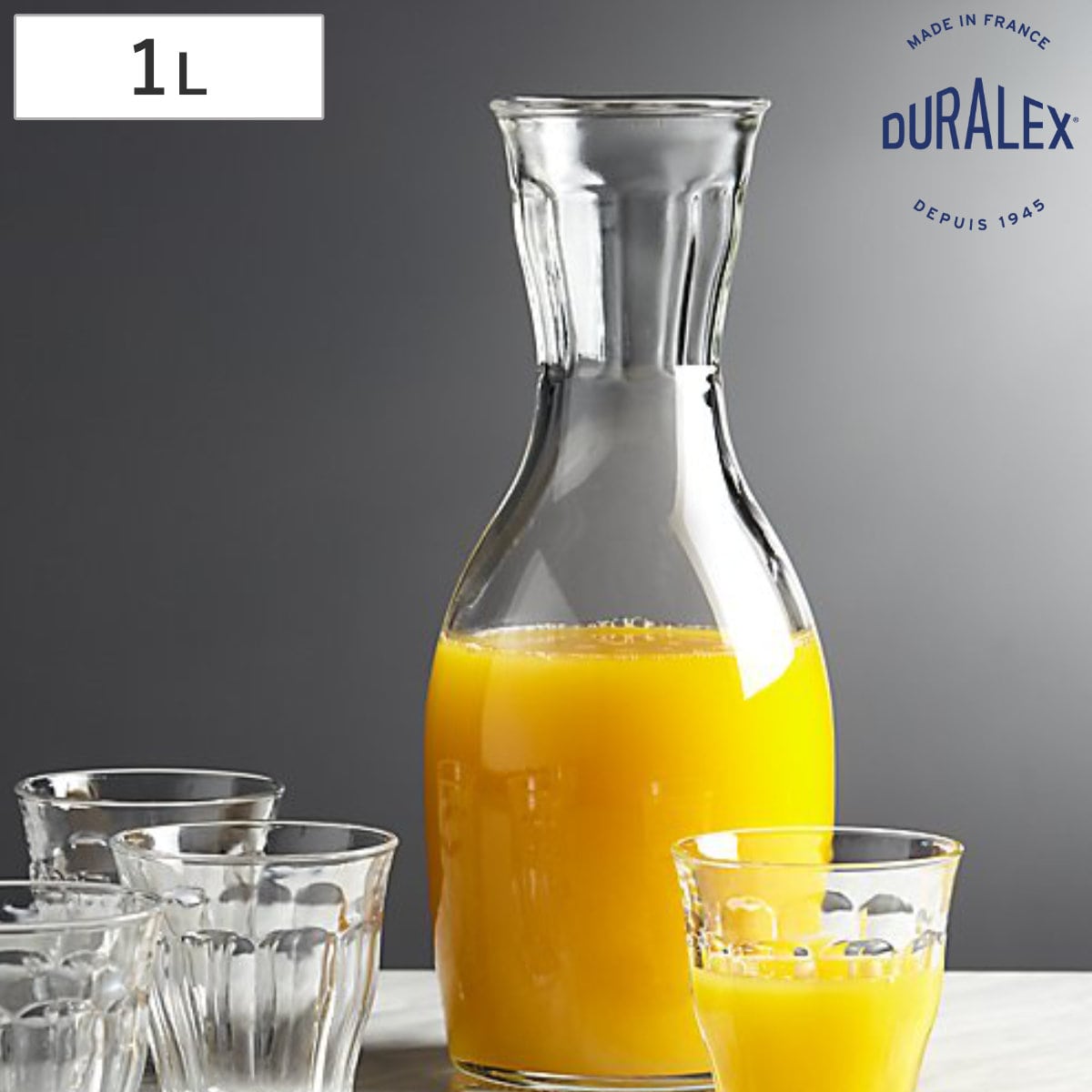 DURALEX デュラレックス ピカルディ デキャンタ ( デカンタ ガラス ピッチャー カラフェ 水差し ワイン ジュース 水 食卓 全面物理強化ガラス 丈夫 おしゃれ 朝食 )