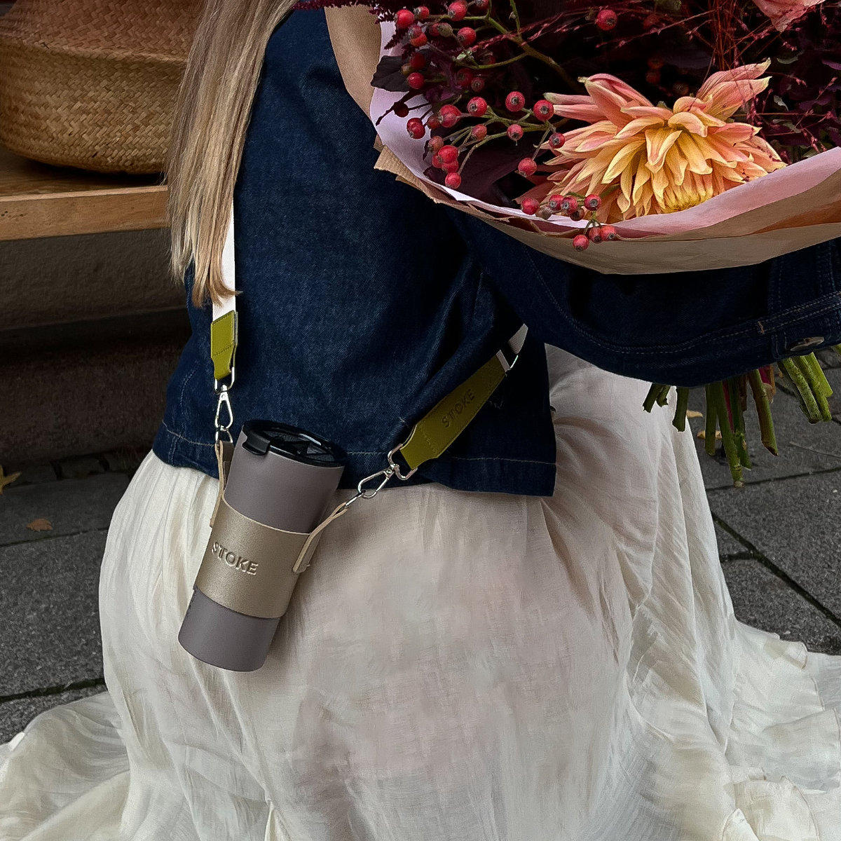 STTOKE ストーク カスタムストラップ ( カスタム用ストラップ マイボトル 水筒 マグボトル アウトドア キャンプ 手ぶら 散歩 お出掛け パーツ スタイリッシュ かわいい おしゃれ ストラップ ) 【イスラ】 イスラ