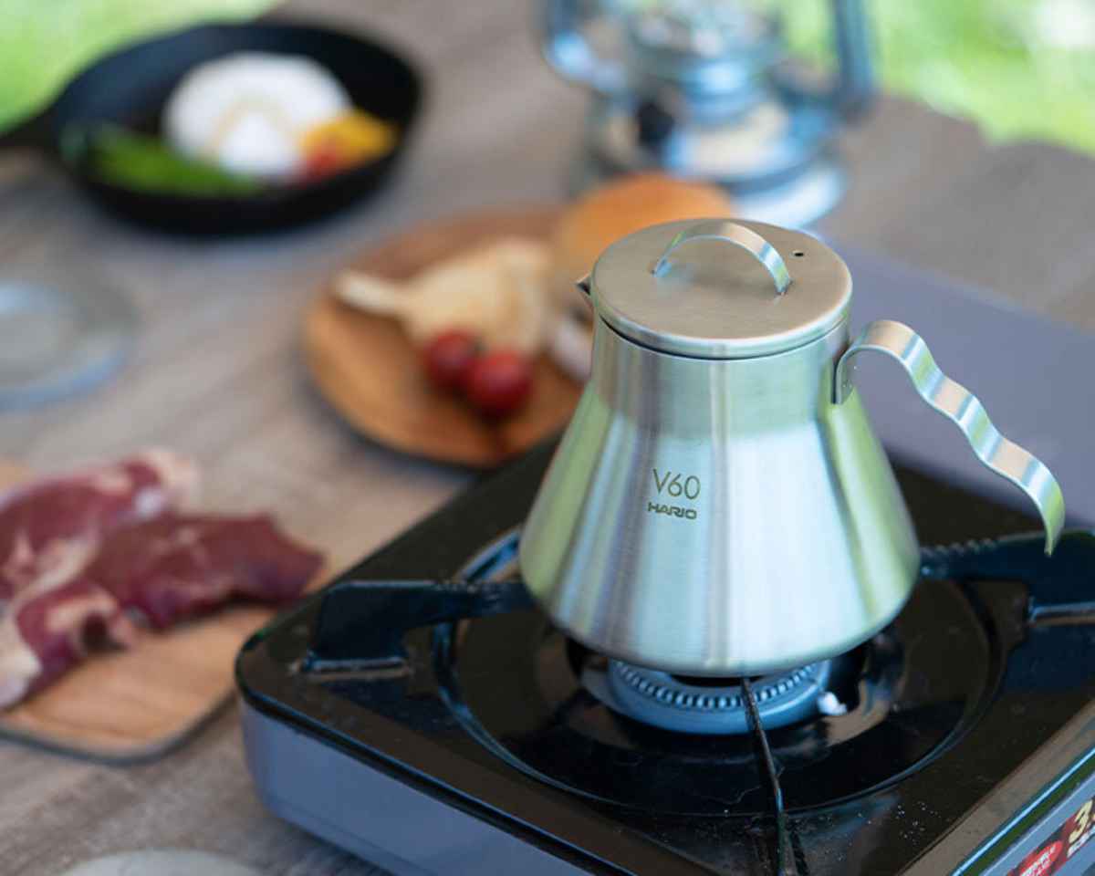 ハリオ メタルコーヒーサーバー V60 500ml ステンレス O-VCSM-50-HSV ( HARIO コーヒーサーバー 直火 コーヒーポット ティーポット アウトドア 自宅 家 コーヒー 珈琲 紅茶 お茶 三角 キャンプ おしゃれ )