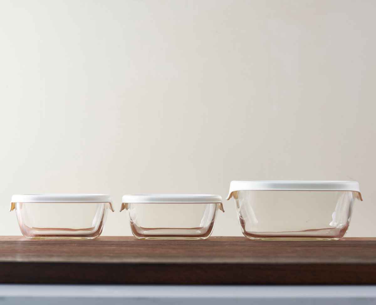 ハリオ 保存容器 250ml 600ml 耐熱ガラス製保存容器 角型 3個セット ( HARIO 耐熱ガラス ガラス 電子レンジ対応 食洗機対応 オーブン対応 日本製 耐熱容器 保存 容器 食品保存 ガラス容器 キャニスター ガラス保存容器 0.25L 0.6L ) 【ホワイト】 ホワイト